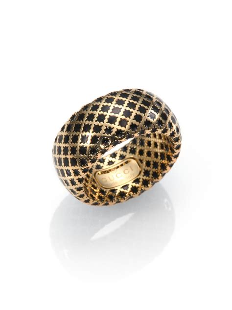 gucci gold enamel rings|Gucci gold necklaces for women.